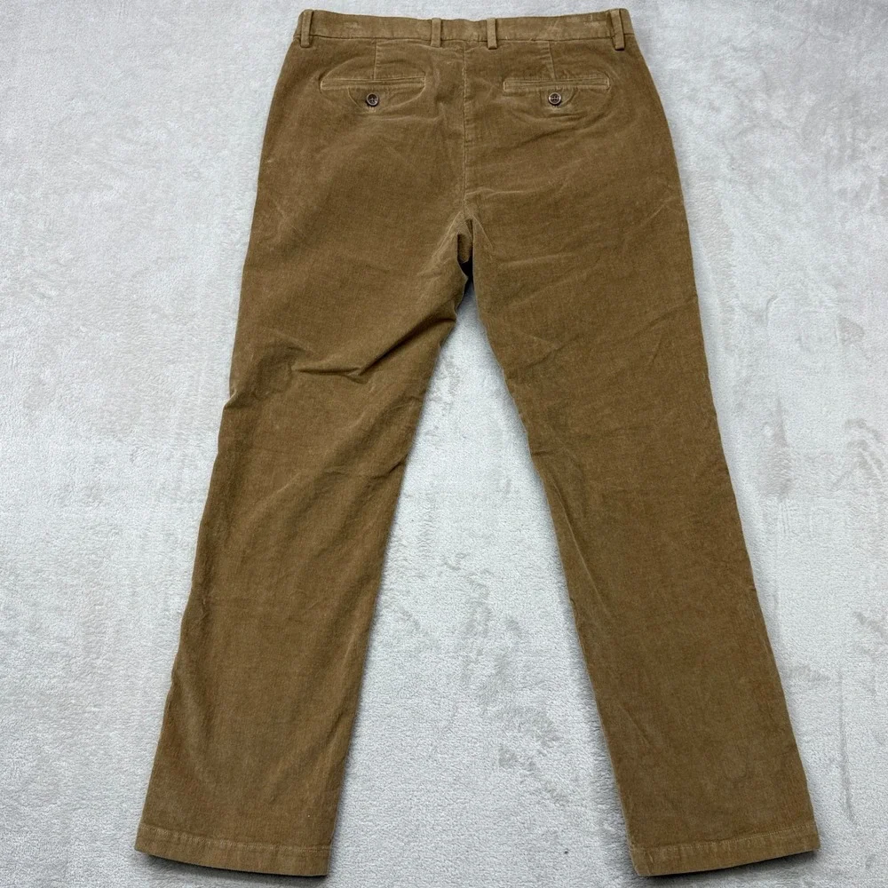 Banana Republic Kentfield Pant Mens 33x30 Acorn Brown Corduroy Straight Leg Prep